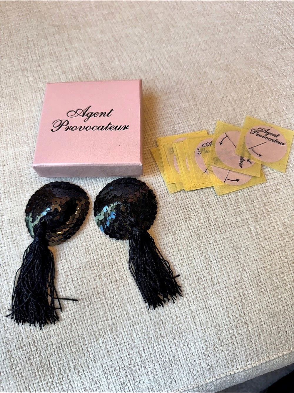 Agent Provocateur Black Sequin Tassel Nipple Pasties